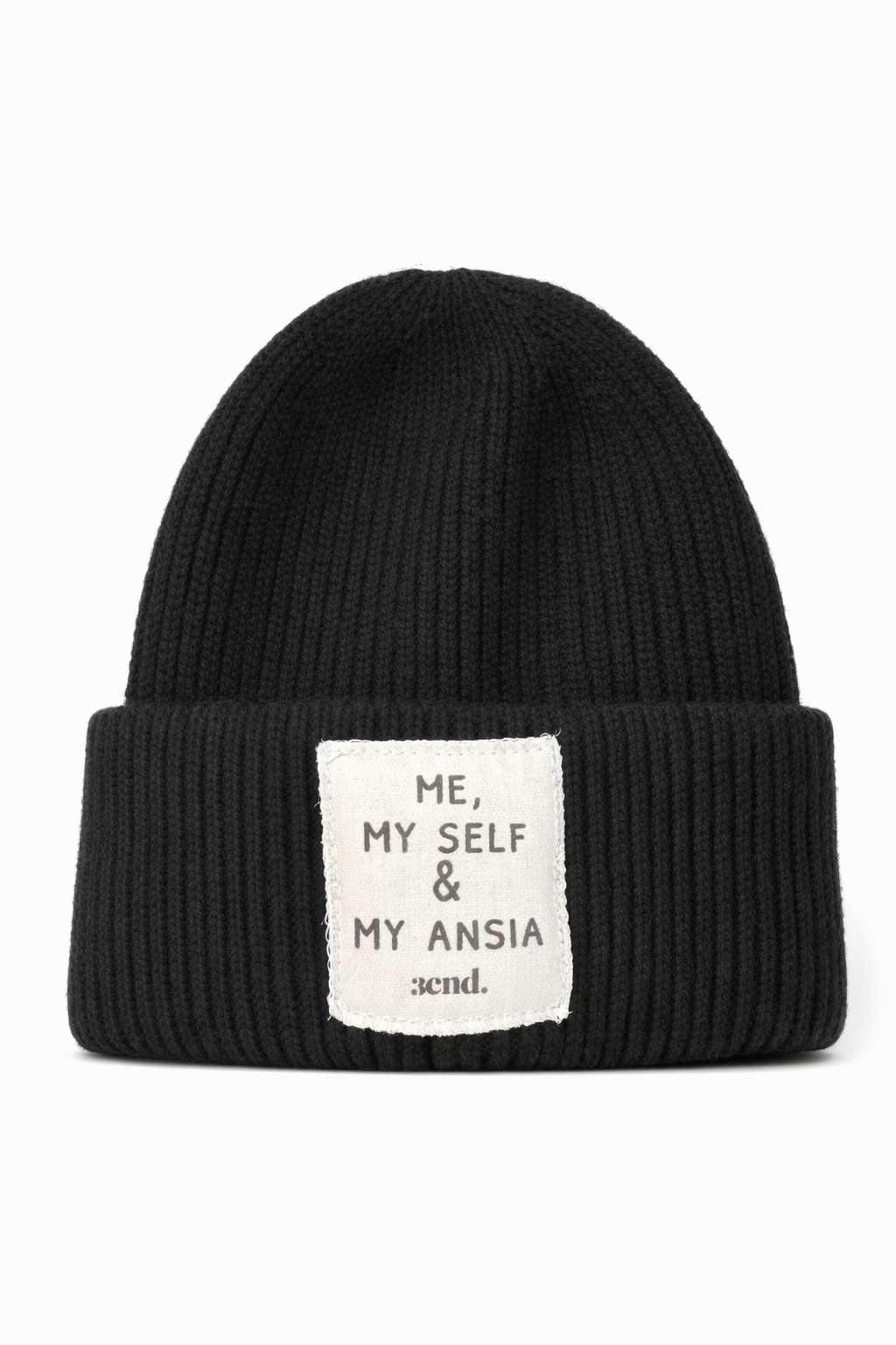 Cappello in lana con scritta