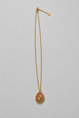 Orange Tulip Necklace