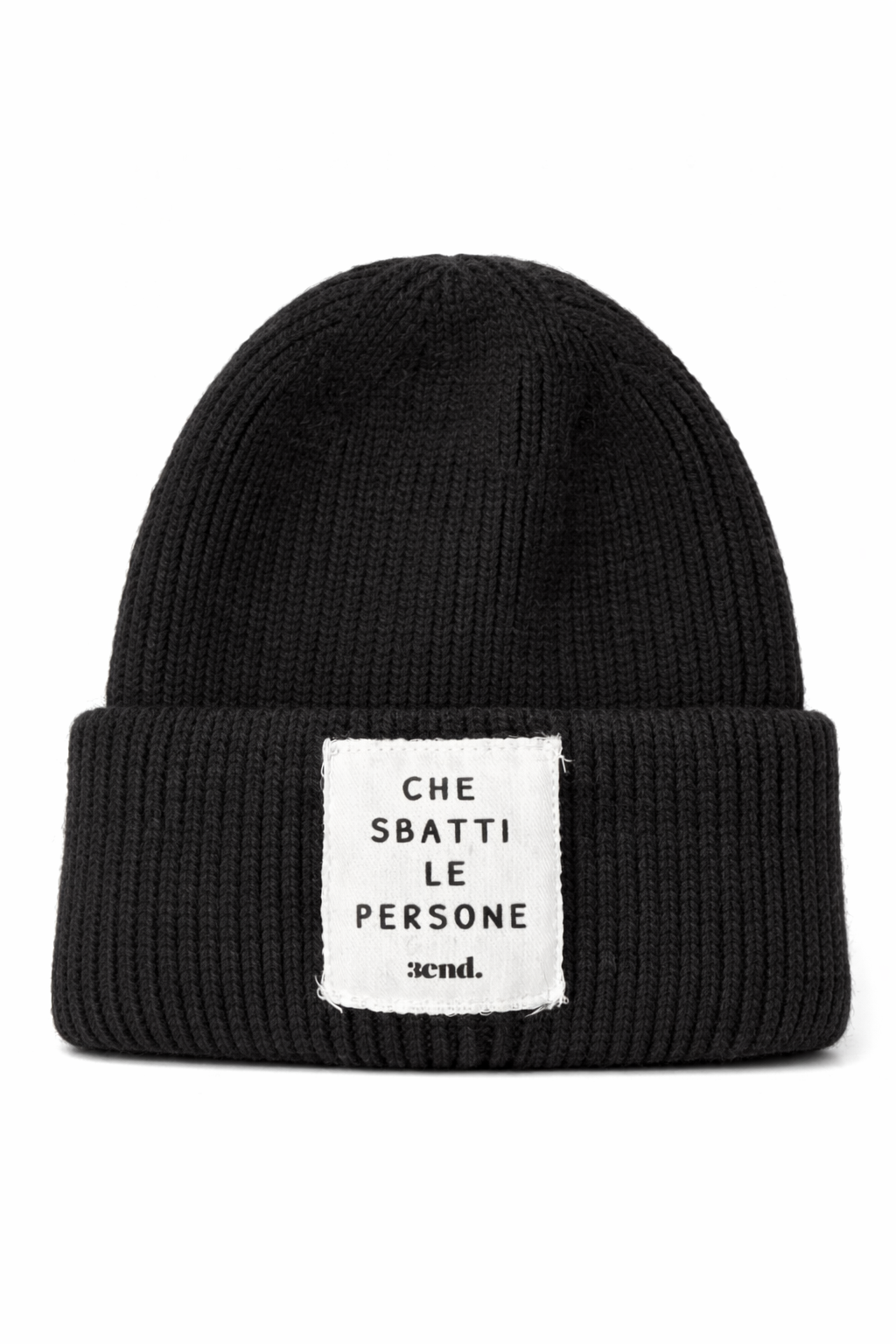 Cappello in lana con scritta