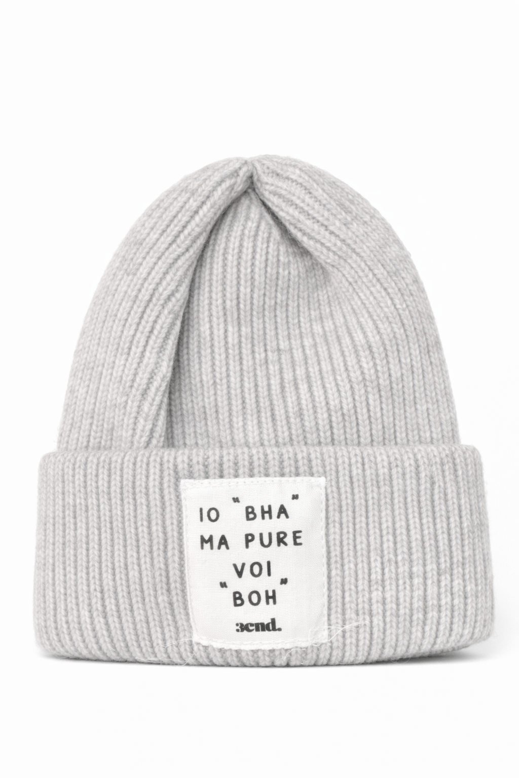 Cappello in lana con scritta