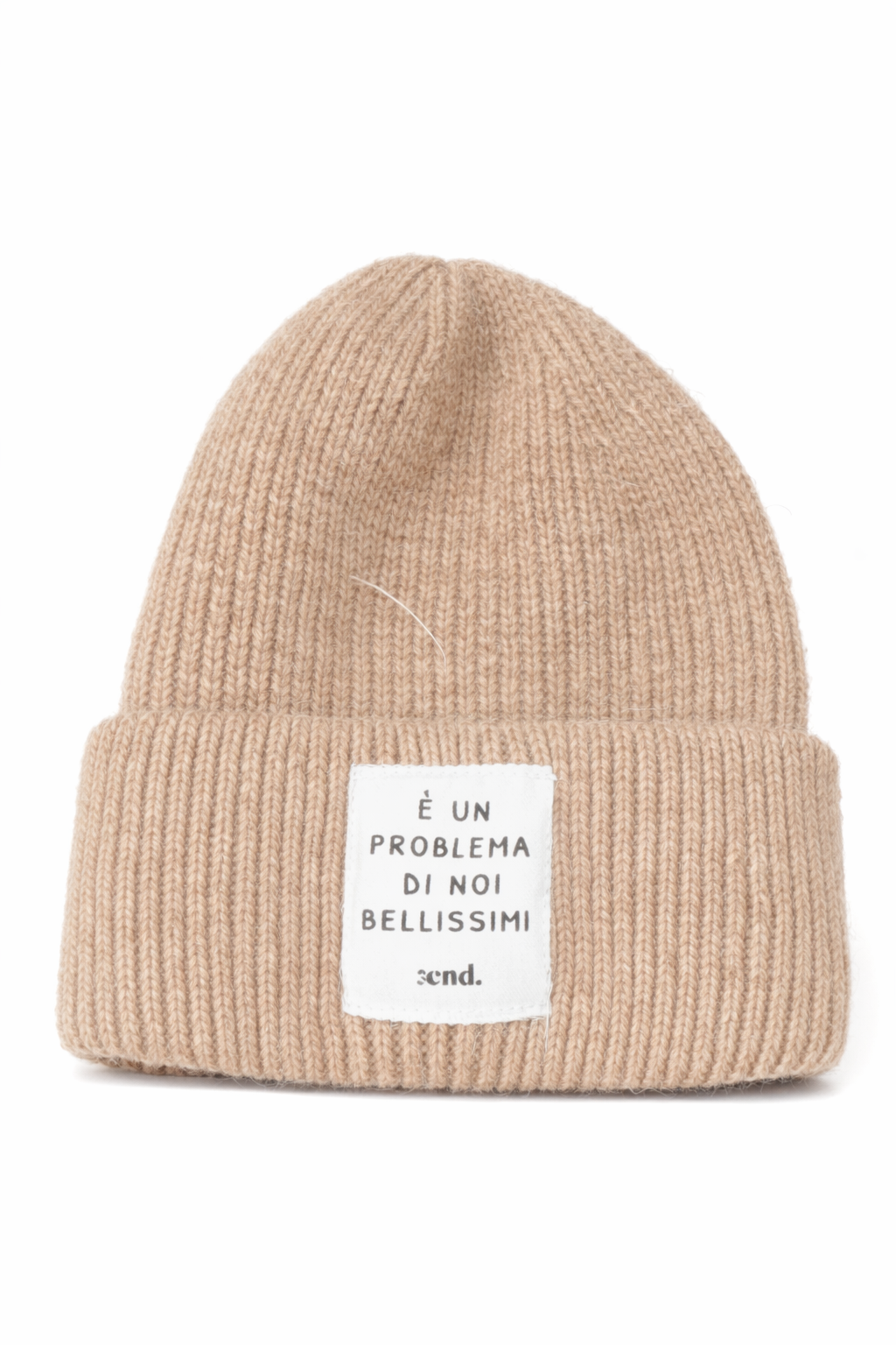 Cappello in lana con scritta