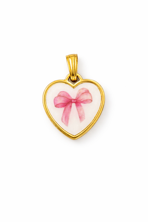 Ciondolo Fiocco Rosa