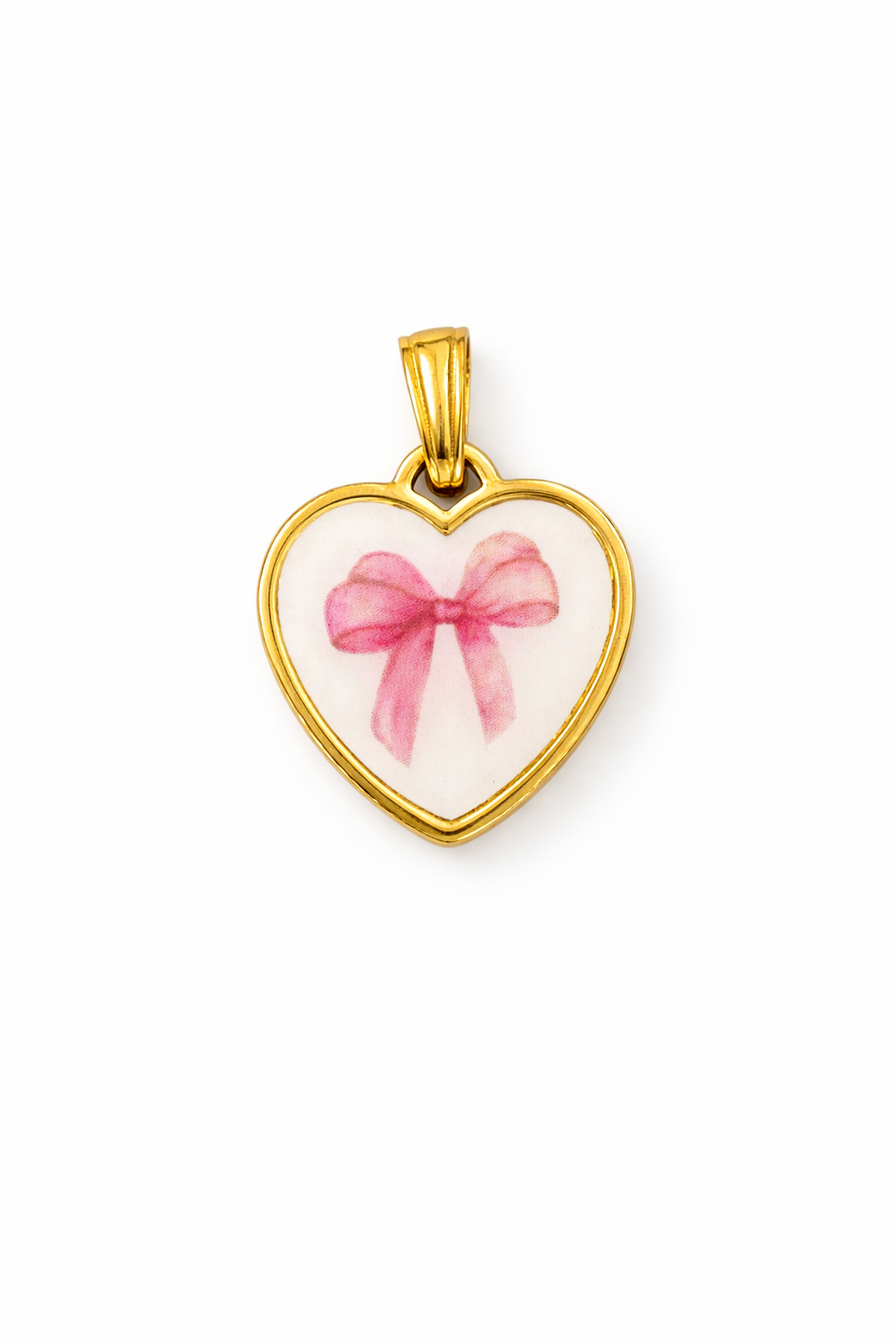 Ciondolo Fiocco Rosa