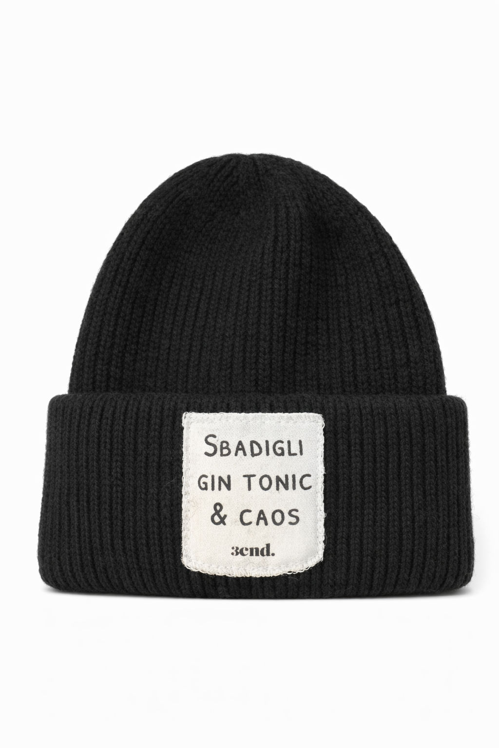 Cappello in lana con scritta