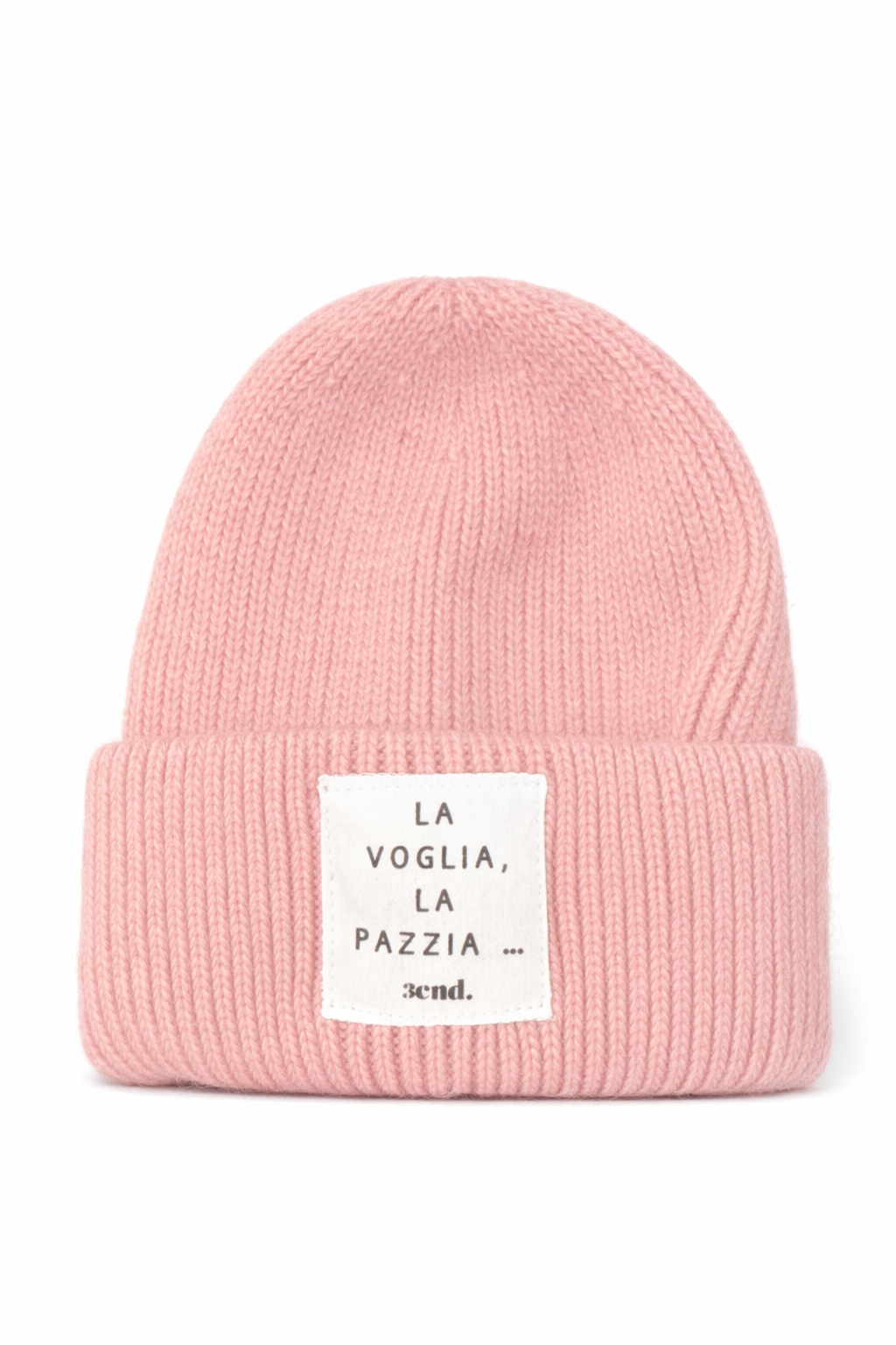 Cappello in lana con scritta