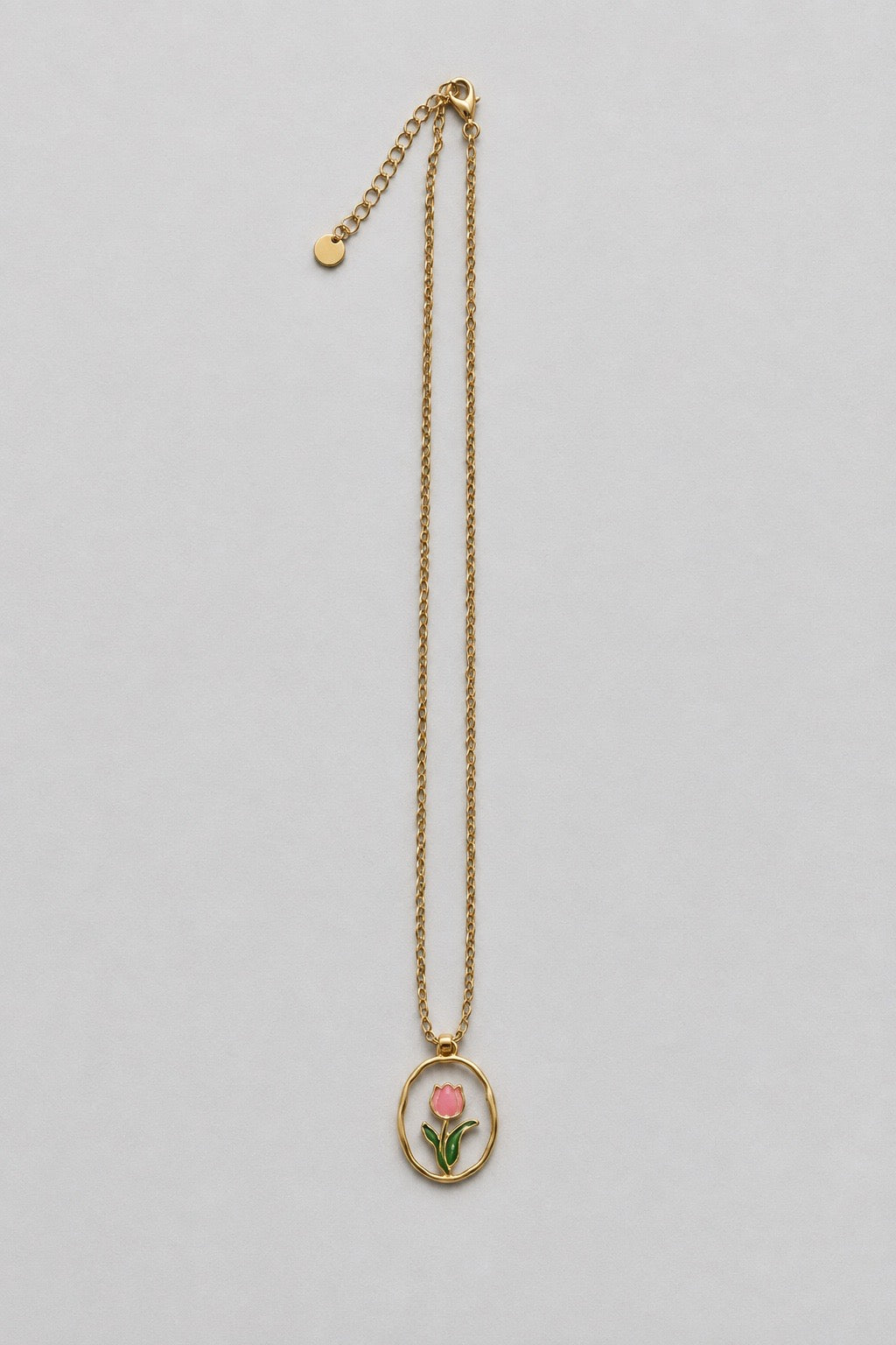 Pink Tulip Necklace