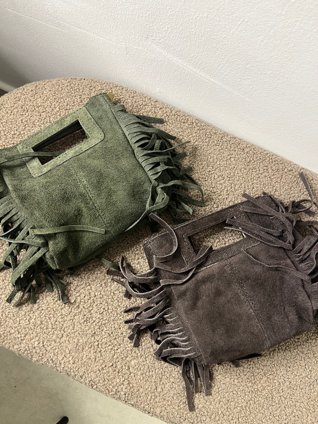 Borsa Frange Camoscio