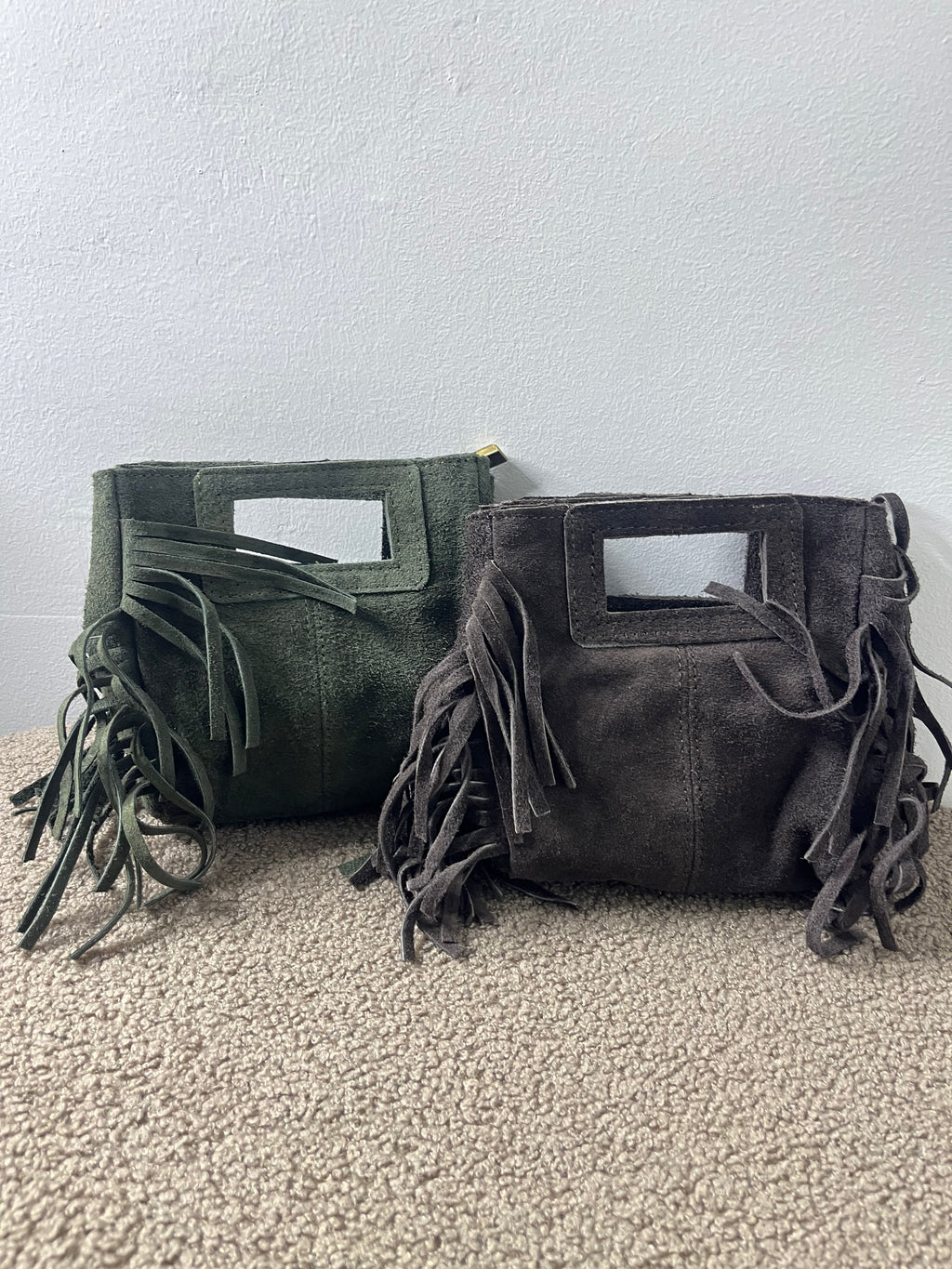 Borsa Frange Camoscio