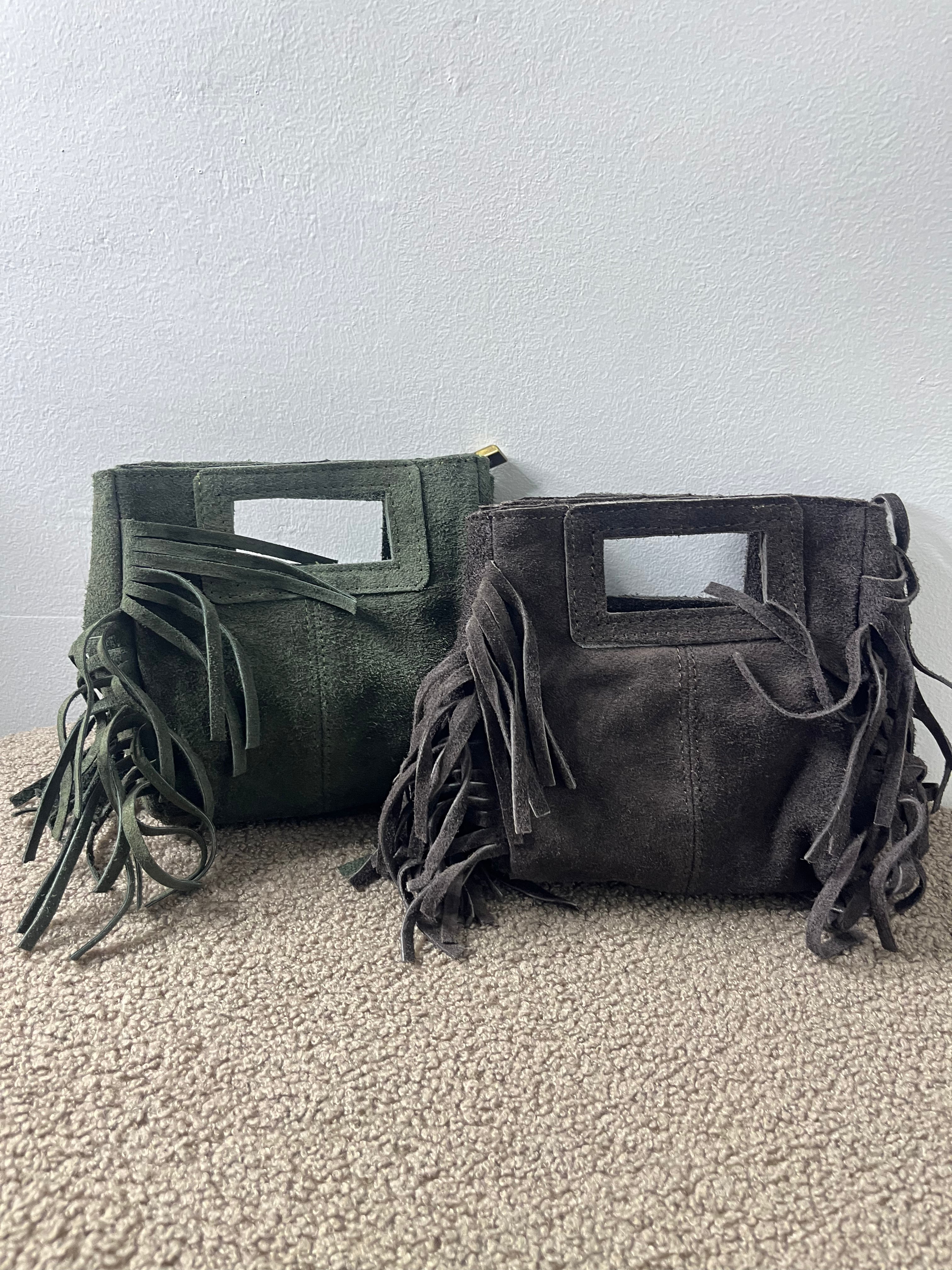 Borsa Frange Camoscio