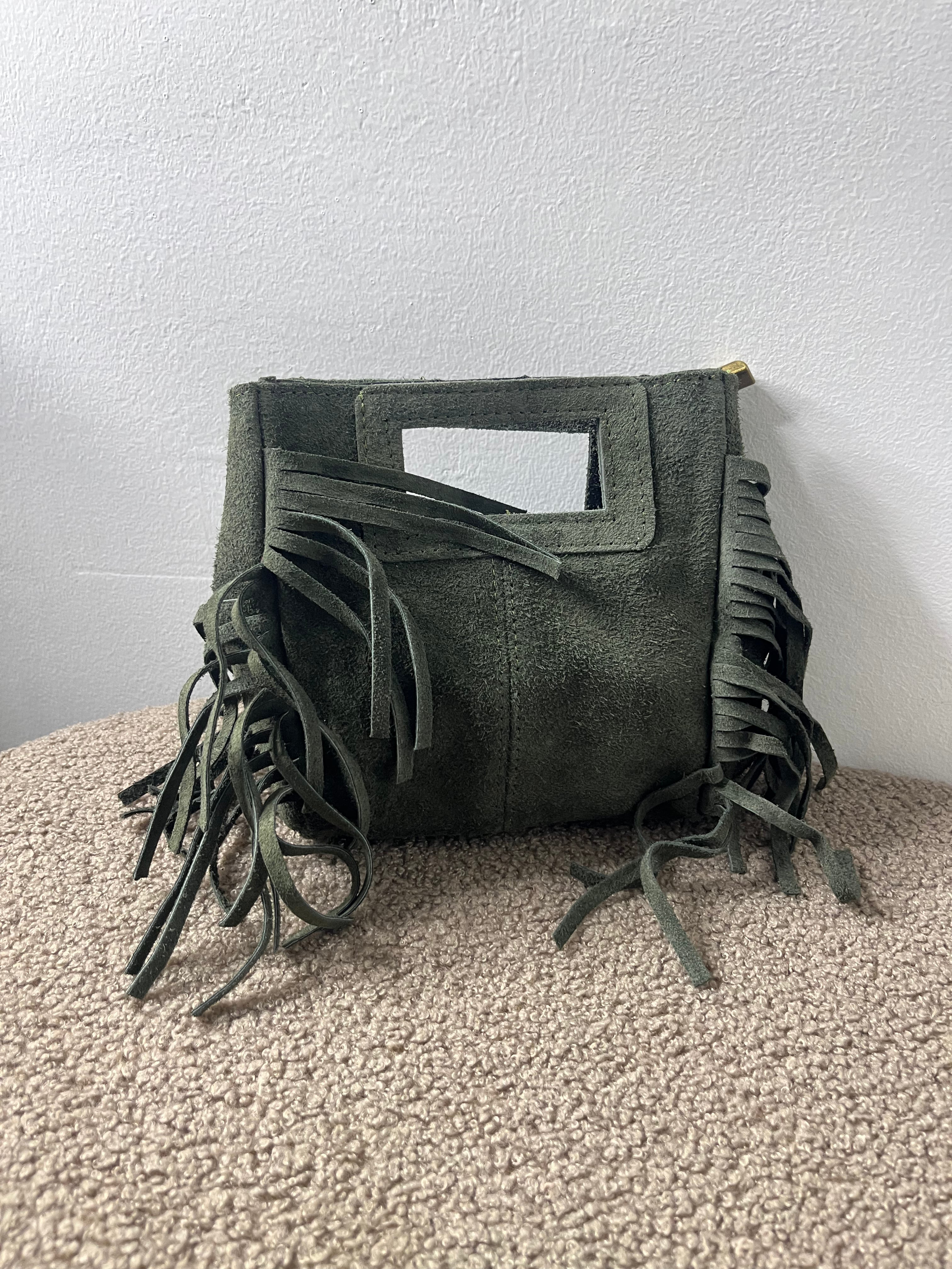 Borsa Frange Camoscio
