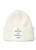 Cappello in lana con scritta