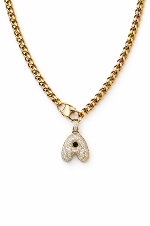 Collana Catena doppia + Lettera Big